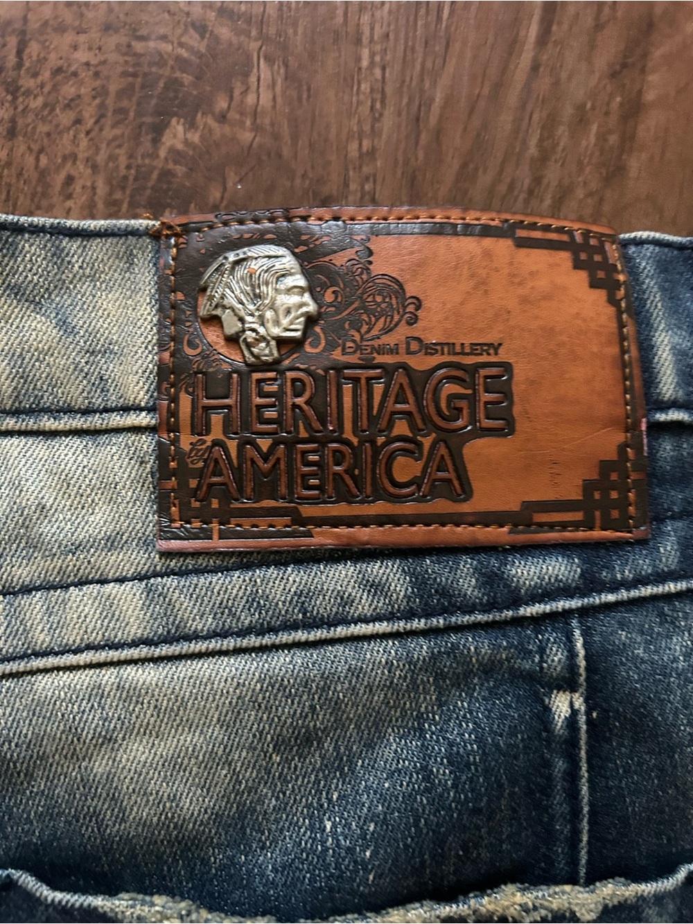 Men's Distressed Skinny Jeans in Dark Blue with Washed Detailing - Picture 4 of 4
